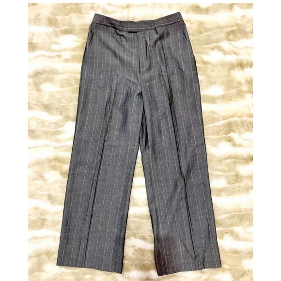 ELLEN TRACY Gray Pinstripe Trousers - Picture 2 of 4